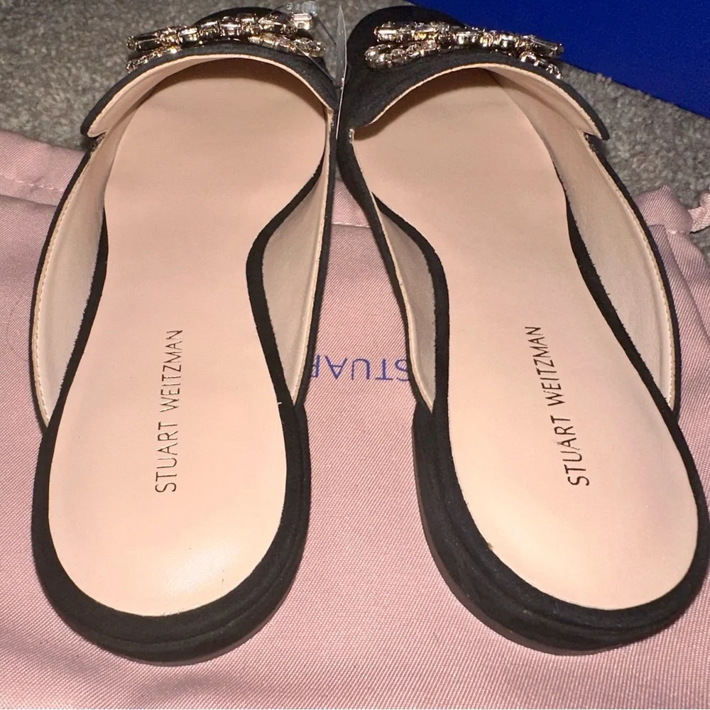 STUART WEITZMAN Suede Mules (Eloise)